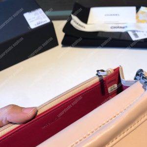 Chanel Wallet On Chain – WOC Aged & Smooth Calfskin White - Image 8