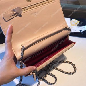 Chanel Wallet On Chain – WOC Aged & Smooth Calfskin White - Image 7