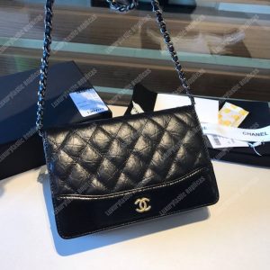 Chanel Wallet On Chain – WOC Aged & Smooth Calfskin Black - Image 3
