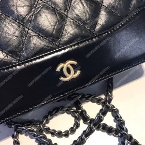 Chanel Wallet On Chain – WOC Aged & Smooth Calfskin Black - Image 8