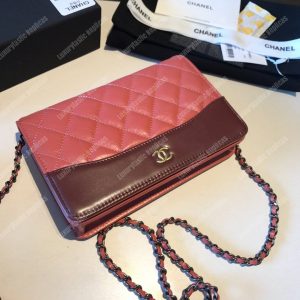 Chanel Wallet On Chain – WOC Aged & Smooth Calfskin Red - Image 4