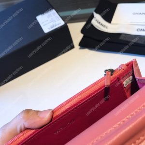 Chanel Wallet On Chain – WOC Aged & Smooth Calfskin Red - Image 9