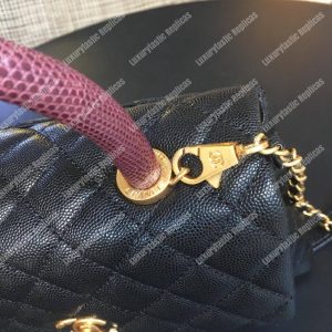 Chanel Small Flap Bag With Top Handle Black - Image 4