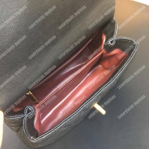 Chanel Small Flap Bag With Top Handle Black - Image 7