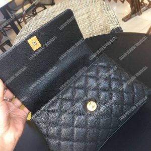 Chanel Small Flap Bag With Top Handle Black - Image 5