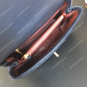 Chanel Flap Bag With Top Handle Navy Blue - Image 9