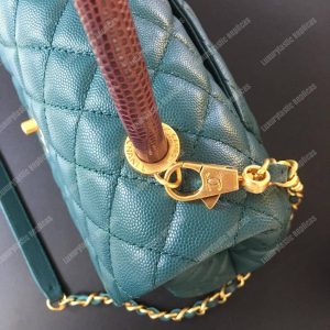 Chanel Flap Bag With Top Handle Blue - Image 6