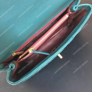 Chanel Flap Bag With Top Handle Blue - Image 9