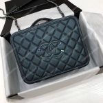 Chanel Large Vanity Case Dark Turquoise