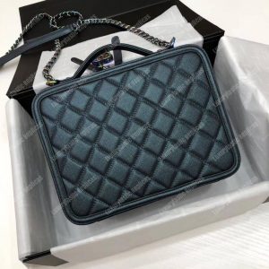Chanel Large Vanity Case Dark Turquoise - Image 7