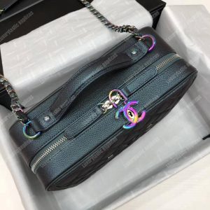 Chanel Large Vanity Case Dark Turquoise - Image 4