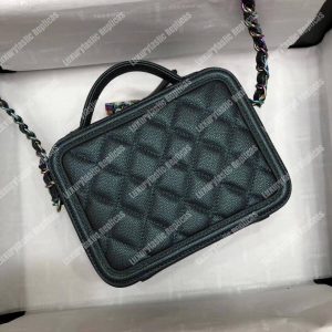 Chanel Small Vanity Case Dark Turquoise - Image 4