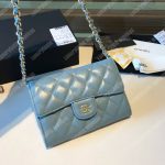 Chanel Classic Clutch With Chain – CWC Lambskin Light Blue Silver-Toned
