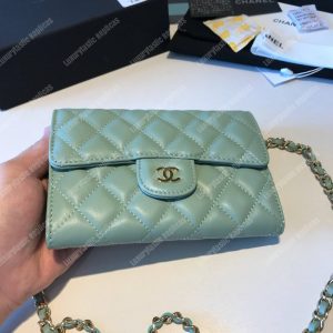 Chanel Classic Clutch With Chain – CWC Lambskin Seafoam Green Silver-Toned - Image 3