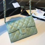 Chanel Classic Clutch With Chain – CWC Lambskin Seafoam Green Silver-Toned