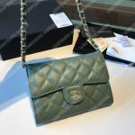 Chanel Classic Clutch With Chain – CWC Lambskin Pistachio Silver-Toned