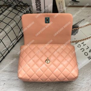 Chanel Flap Bag With Top Handle Beige - Image 7