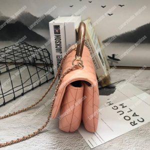 Chanel Flap Bag With Top Handle Beige - Image 5