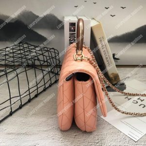 Chanel Flap Bag With Top Handle Beige - Image 6