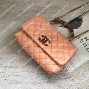 Chanel Flap Bag With Top Handle Beige - Image 3