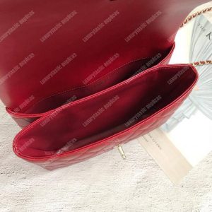 Chanel Flap Bag With Top Handle Red - Image 8