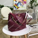 Chanel Hobo Handbag Burgundy