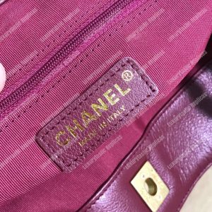 Chanel Hobo Handbag Burgundy - Image 9