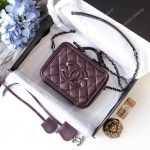 Chanel Small Vanity Case Burgundy