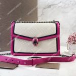 BVL Serpenti Forever Shoulder Bag White/Black/Pink