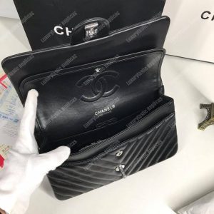 Chanel Classic Medium Handbag Black - Image 8