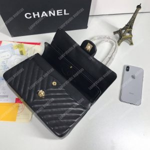 Chanel Classic Medium Handbag Black - Image 7