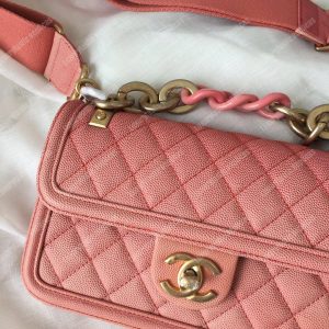 Chanel Flap Bag Coral - Image 3