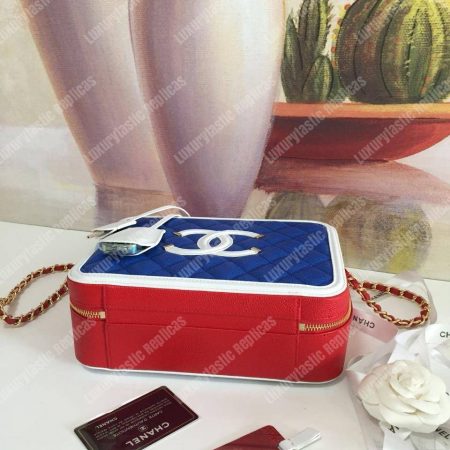 Chanel Large Vanity Case Dark Blue - Image 5