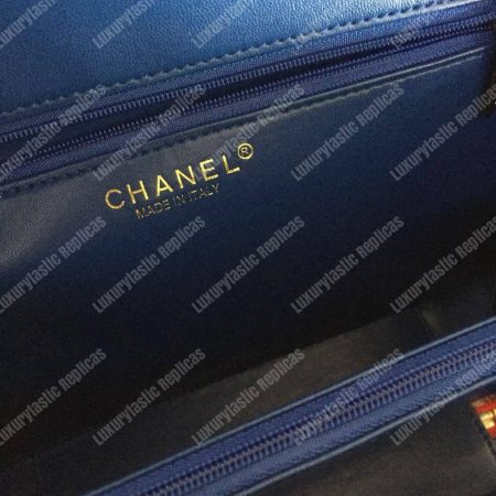 Chanel Large Vanity Case Dark Blue - Image 8