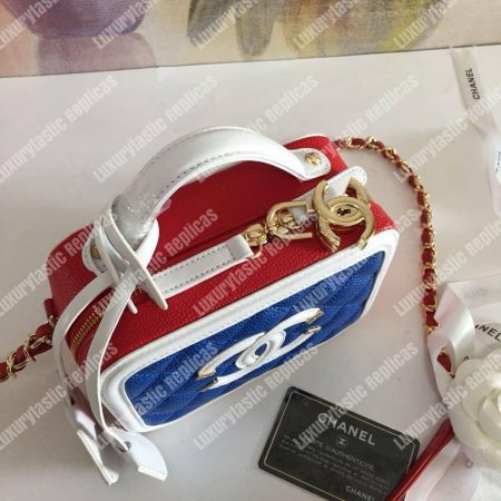 Chanel Small Vanity Case Dark Blue - Image 3