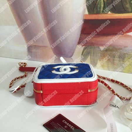 Chanel Small Vanity Case Dark Blue - Image 5