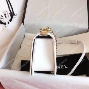 Chanel Medium Boy Handbag White - Image 6