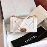 Chanel Medium Boy Handbag White