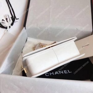 Chanel Medium Boy Handbag White - Image 7