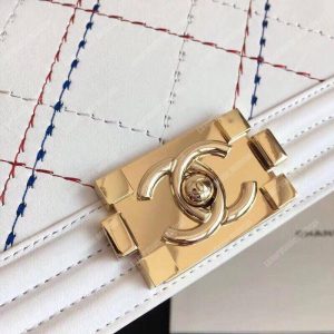 Chanel Medium Boy Handbag White - Image 4