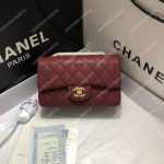 Chanel Mini Flap Bag Maroon