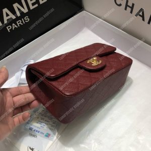 Chanel Mini Flap Bag Maroon - Image 6