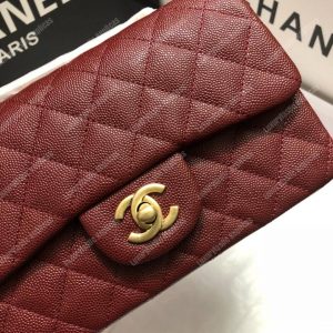 Chanel Mini Flap Bag Maroon - Image 3