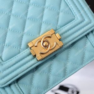 Chanel Boy Handbag Light Blue - Image 5