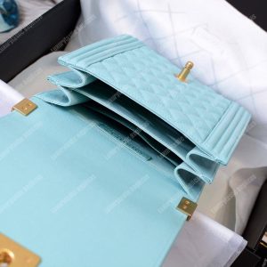 Chanel Boy Handbag Light Blue - Image 8