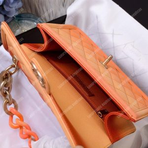 Chanel Flap Bag Orange - Image 7