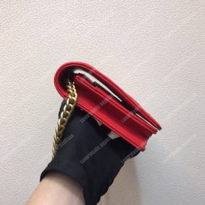 Chanel Le Boy Wallet On Chain – WOC Grained Calfskin Gold-Toned Red - Image 4