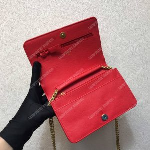 Chanel Le Boy Wallet On Chain – WOC Grained Calfskin Gold-Toned Red - Image 6