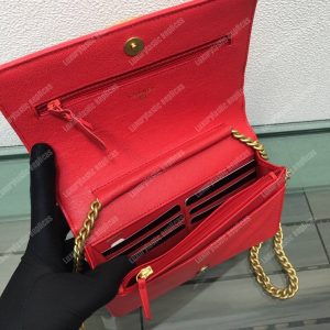 Chanel Le Boy Wallet On Chain – WOC Grained Calfskin Gold-Toned Red - Image 7