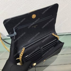 Chanel Le Boy Wallet On Chain – WOC Grained Calfskin Gold-Toned Black - Image 7